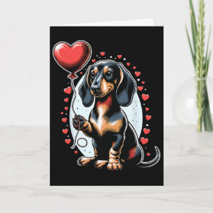 Dachshund Dog Valentine's Day Dog Owner Valentine  Card