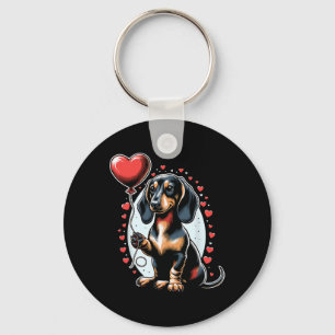 Dachshund Dog Valentine's Day Dog Owner Valentine Key Ring