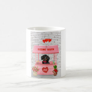 Dachshund Dog Valentine's Day Kissing Booth Coffee Mug