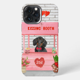Dachshund Dog Valentine's Day Kissing Booth iPhone 13 Pro Max Case