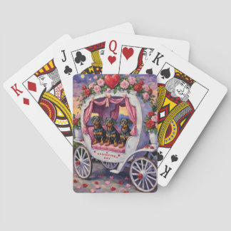Dachshund Dog Valentine's Day Playing Cards