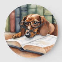 Dachshund Dog Vintage Watercolor