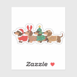 Dachshund Dog Wearing Christmas Dog Lovers