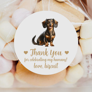 Dachshund Dog Wedding Favour Stickers
