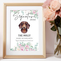 Dachshund Dog Wedding Signature Drink Sign