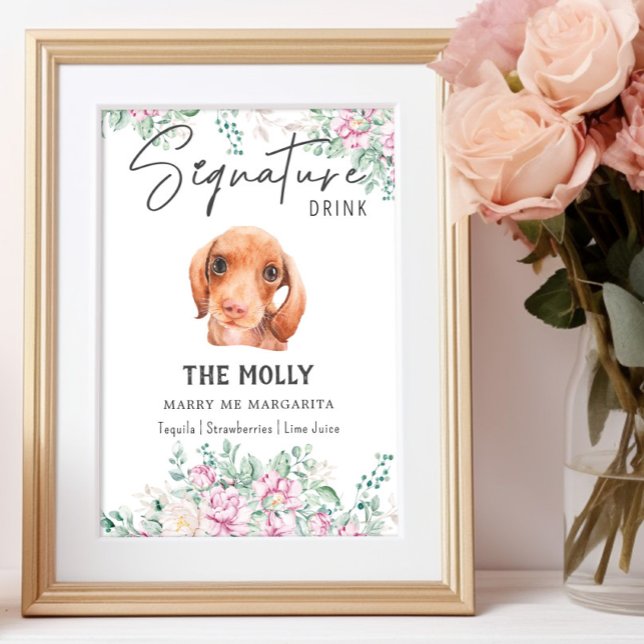 Dachshund Dog Wedding Signature Drink Sign (Creator Uploaded)