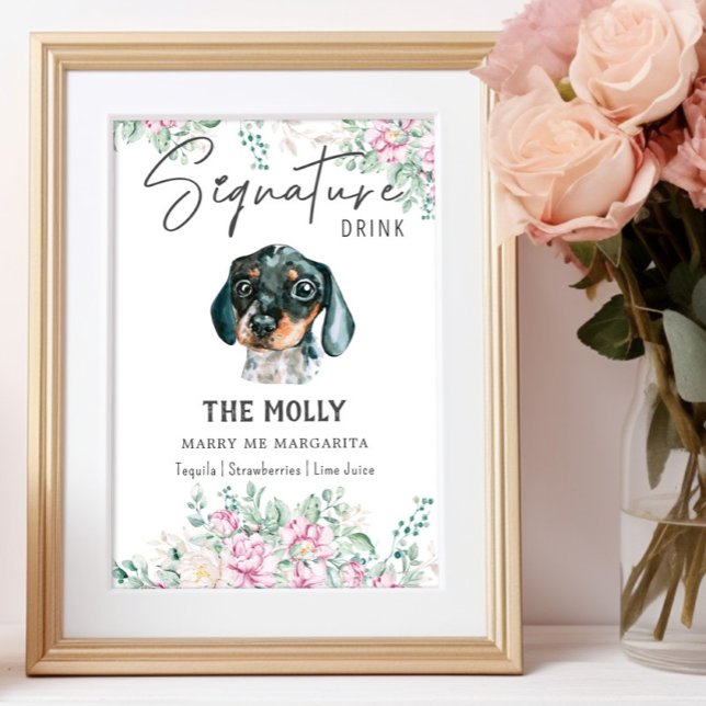 Dachshund Dog Wedding Signature Drink Sign (Creator Uploaded)