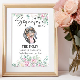 Dachshund Dog Wedding Signature Drink Sign