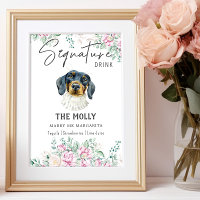 Dachshund Dog Wedding Signature Drink Sign