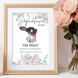 Dachshund Dog Wedding Signature Drink Sign