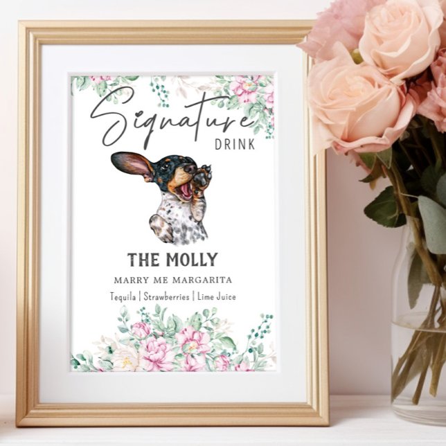 Dachshund Dog Wedding Signature Drink Sign (Creator Uploaded)