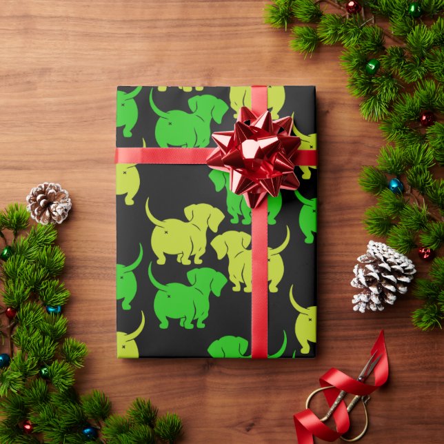 Dachshund Dog  Wrapping Paper (Holiday Gift)