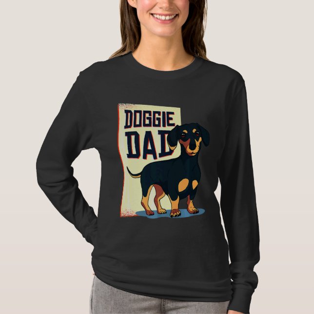 Dachshund Doggie Dad T-Shirt (Front)
