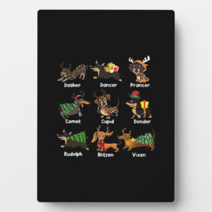 Dachshund Dogs Christmas Pajamas Dog Classic T-Shi Plaque