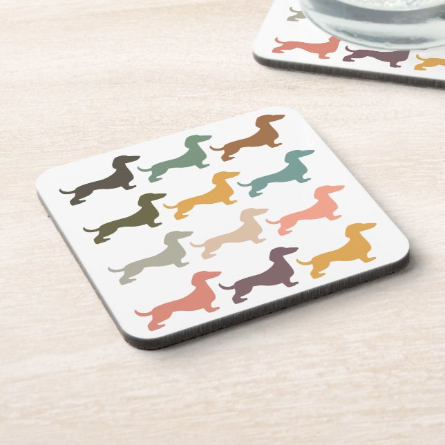 Dachshund Dogs  Coaster (Left Side)