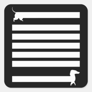 Dachshund Dogs Funny Cute Dog Holder Puppy Gift Square Sticker