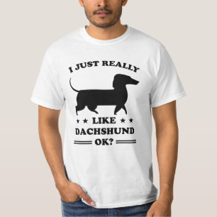 Dachshund Dogs Funny Cute Dog Holder Puppy Gift T-Shirt