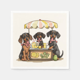 Dachshund Dogs Lemonade Stand Napkin