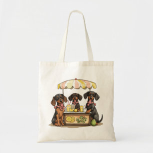 Dachshund Dogs Lemonade Stand Tote Bag