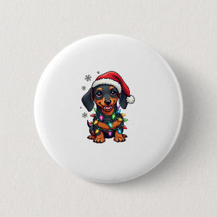 Dachshund Dogs Tree Christmas Sweater Xmas Gifts F 6 Cm Round Badge