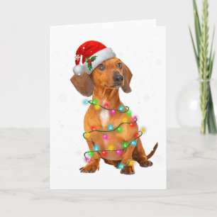 Dachshund Dogs Tree Christmas Sweater Xmas Gifts F Card