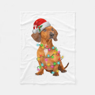 Dachshund Dogs Tree Christmas Sweater Xmas Gifts F Fleece Blanket