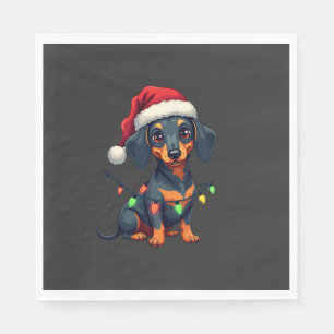 Dachshund Dogs Tree Christmas Sweater Xmas Gifts F Napkin