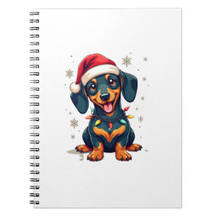 Dachshund Dogs Tree Christmas Sweater Xmas Gifts F Notebook