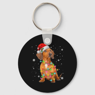 Dachshund Dogs Tree Christmas Xmas Gifts For Pet Key Ring
