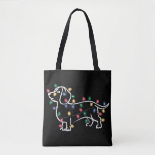 Dachshund Dogs Tree Christmas Xmas Pet Dog Tote Bag