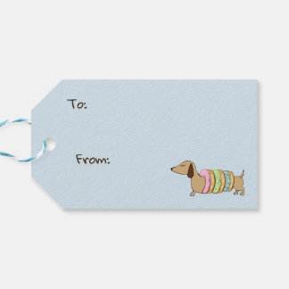 Dachshund & Doughnuts Party Gift Tags