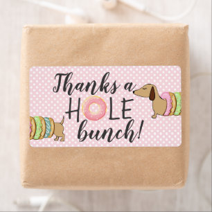 Dachshund & Doughnuts Party Thanks a Hole