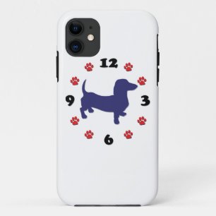 Dachshund Doxie Clock Case-Mate iPhone Case