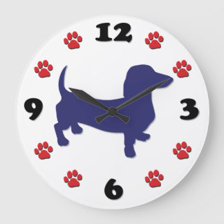 Dachshund Doxie Large Clock
