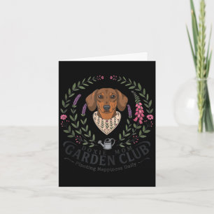 Dachshund doxie mum garden club mother's day card
