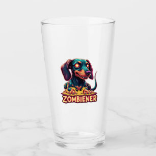 Dachshund Doxie Wiener Sausage Zombie Dog Hallowee Glass