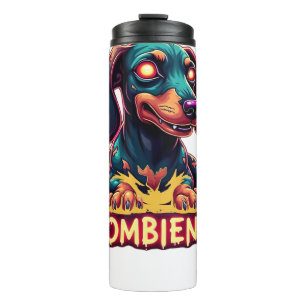 Dachshund Doxie Wiener Sausage Zombie Dog Hallowee Thermal Tumbler