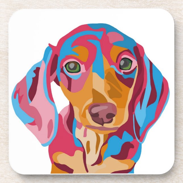 Dachshund Drink Coasters (Front)