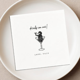 Dachshund Drinks On Me Cocktail Napkins