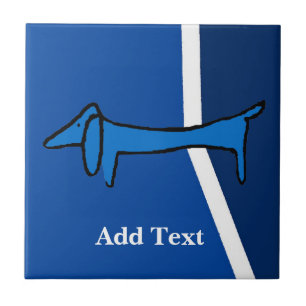 Dachshund  Dutch Look, Personalise Tile
