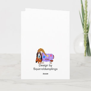 Dachshund Easter Bunny Holiday Card