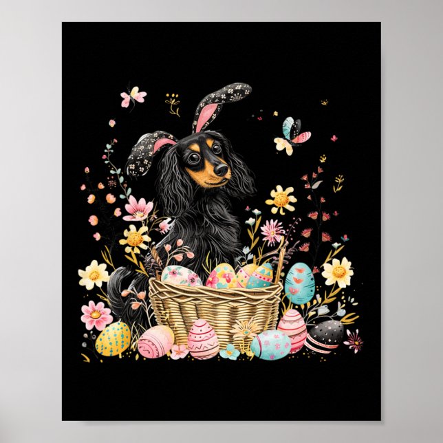 Dachshund Easter Dachshund Easter Egg  Poster (Front)