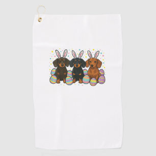 Dachshund Easter T-Shirt Golf Towel