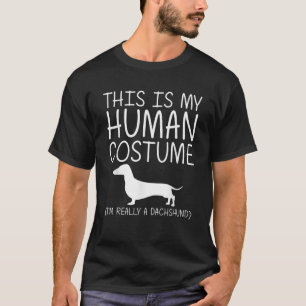 Dachshund Easy Halloween Human Costume Sausage Dog T-Shirt
