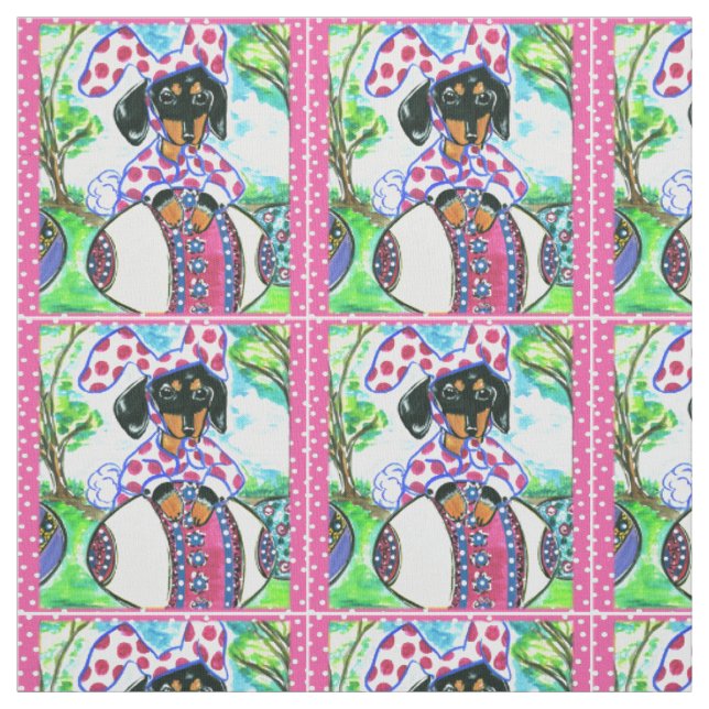 Dachshund Fabric (Swatch)