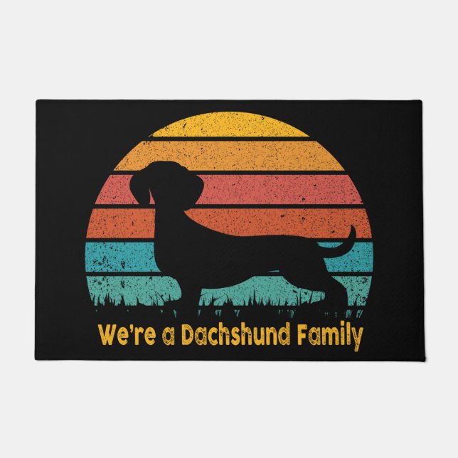 Dachshund Family Door Mat (Front)