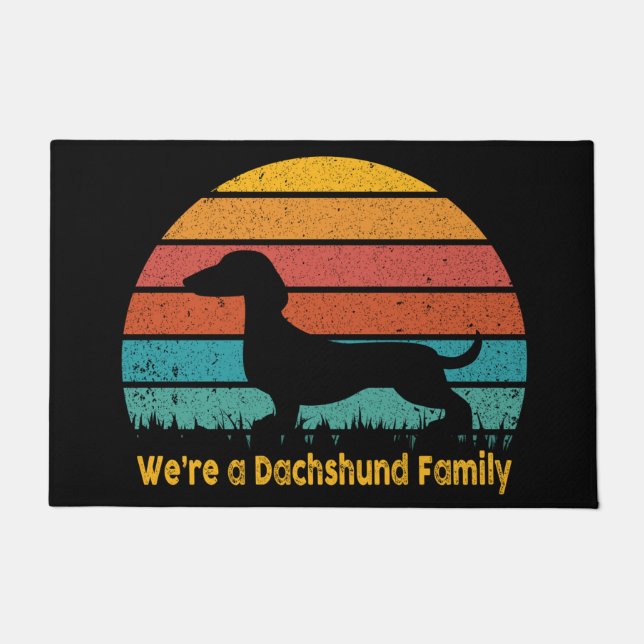 Dachshund Family Door Mat (Front)