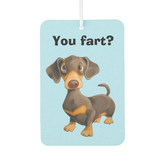 Dachshund Fart Car Air Freshener (Front)