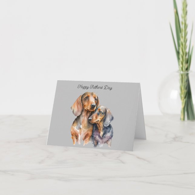 Dachshund Father's Day Card (Front)
