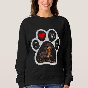 Dachshund Fingerprint I Love My Dachshund Sweatshirt